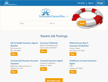 Tablet Screenshot of insurancecareersite.com